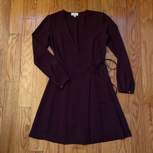 Aritzia Wilfred Purple Crepe Wrap Dress